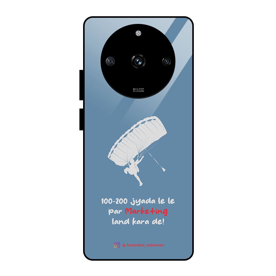 Marketing Land Kara De SteelBlue Glass Back Case for Realme Narzo 60 5G