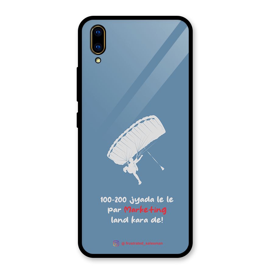 Marketing Land Kara De SteelBlue Glass Back Case for Vivo V11 Pro