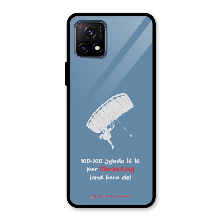 Marketing Land Kara De SteelBlue Glass Back Case for Vivo Y72 5G