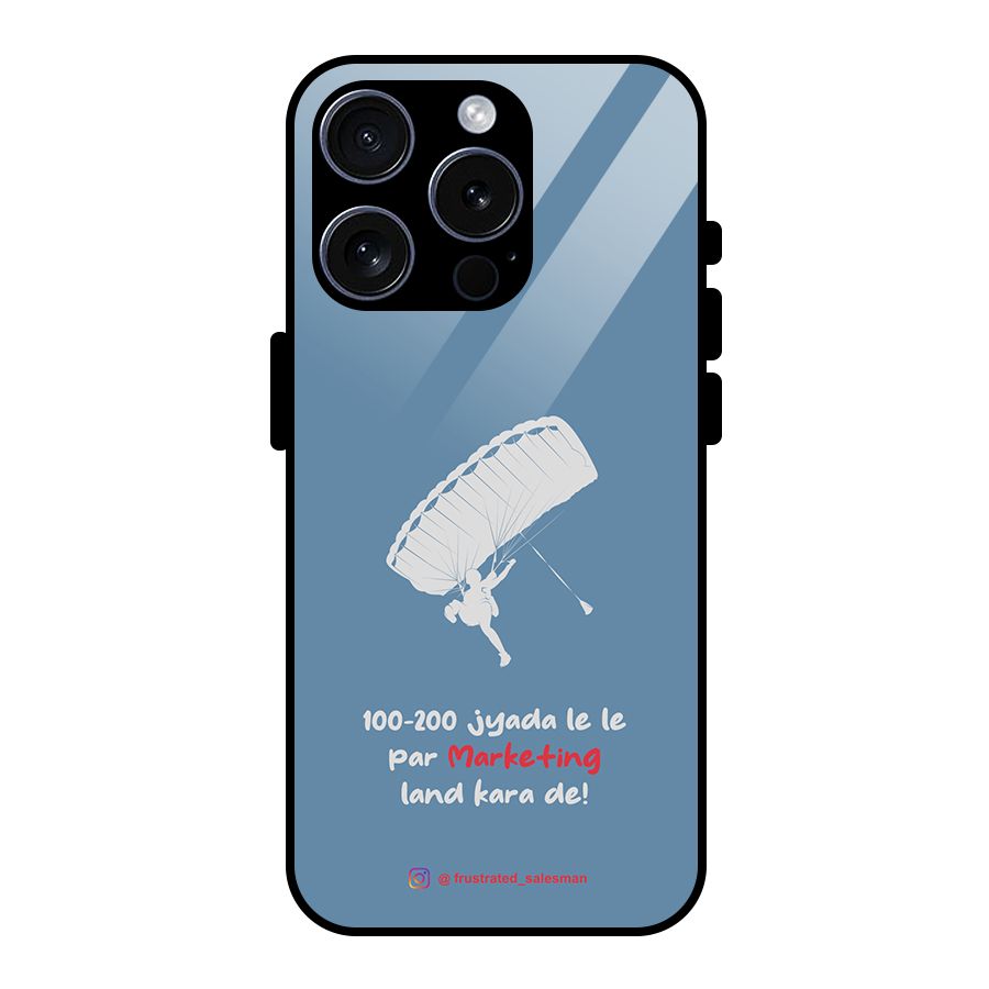 Marketing Land Kara De SteelBlue Glass Back Case for iPhone 15 Pro