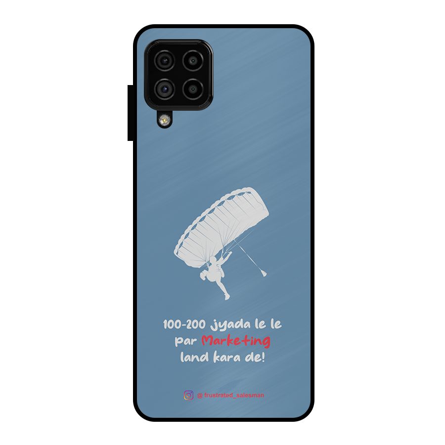 Marketing Land Kara De SteelBlue Metal Back Case for Galaxy A22 4G