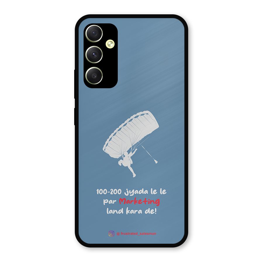Marketing Land Kara De SteelBlue Metal Back Case for Galaxy A34