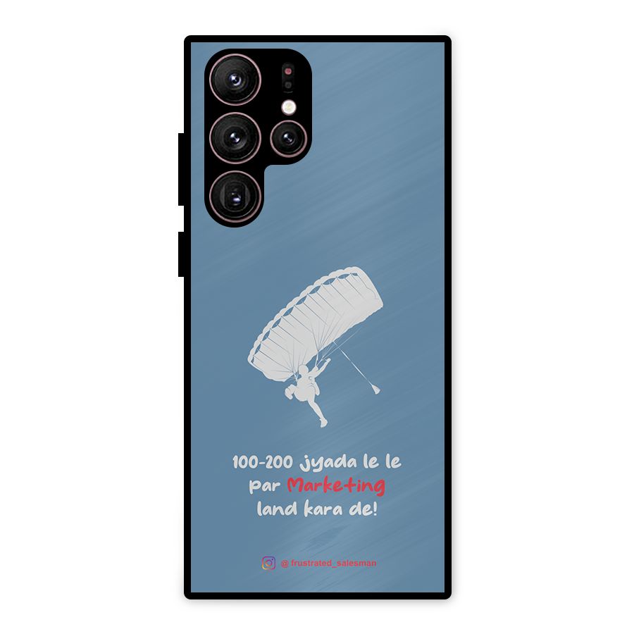 Marketing Land Kara De SteelBlue Metal Back Case for Galaxy S22 Ultra 5G