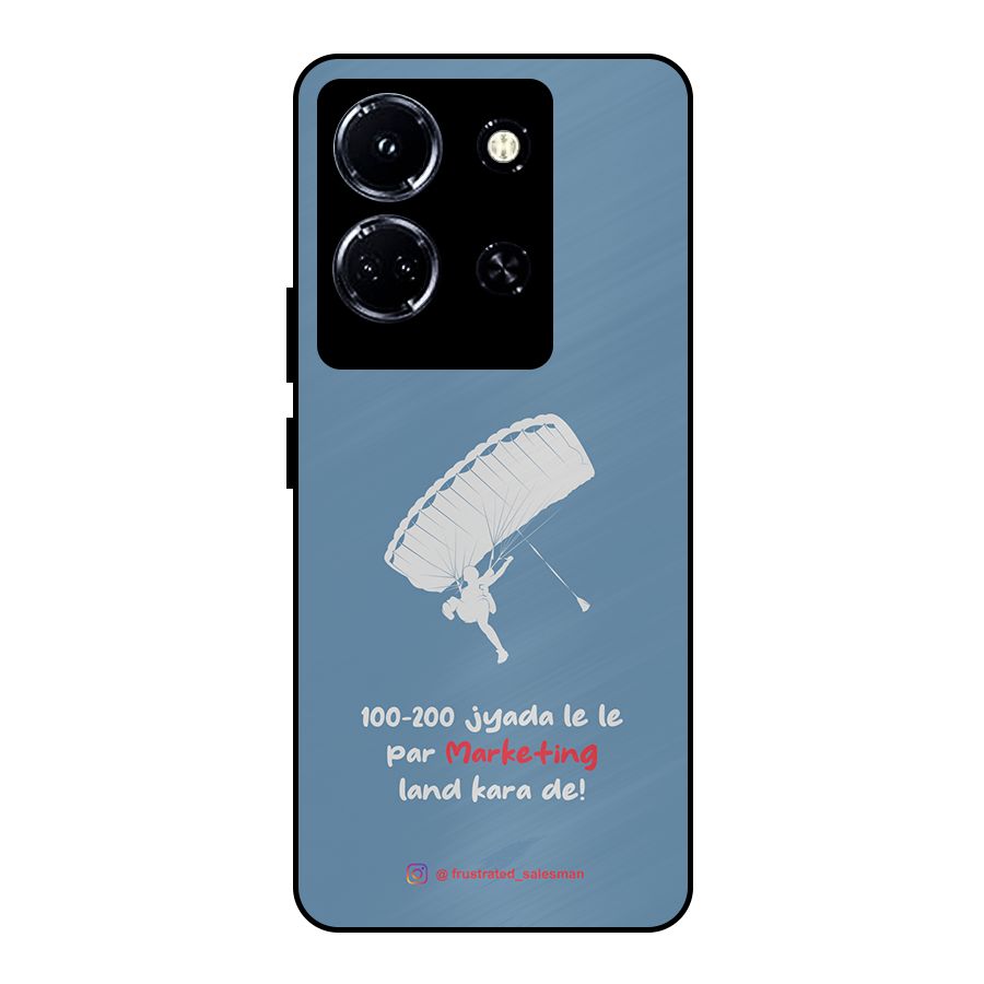 Marketing Land Kara De SteelBlue Metal Back Case for Infinix Note 30 5G