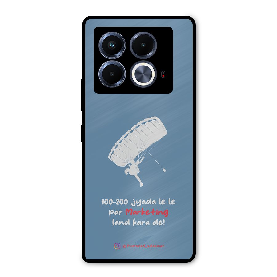 Marketing Land Kara De SteelBlue Metal Back Case for Infinix Note 40 5G