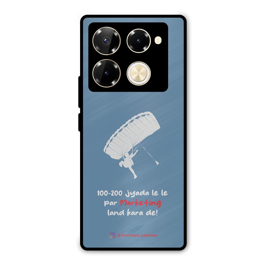 Marketing Land Kara De SteelBlue Metal Back Case for Infinix Note 40 Pro