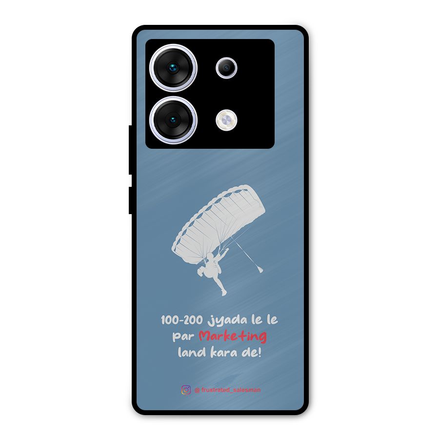 Marketing Land Kara De SteelBlue Metal Back Case for Infinix Zero 30 5G