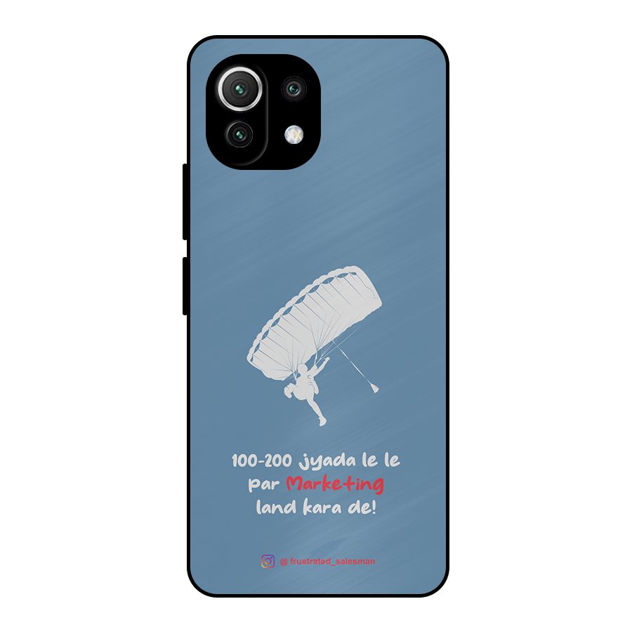 Marketing Land Kara De SteelBlue Metal Back Case for Mi 11 Lite NE 5G
