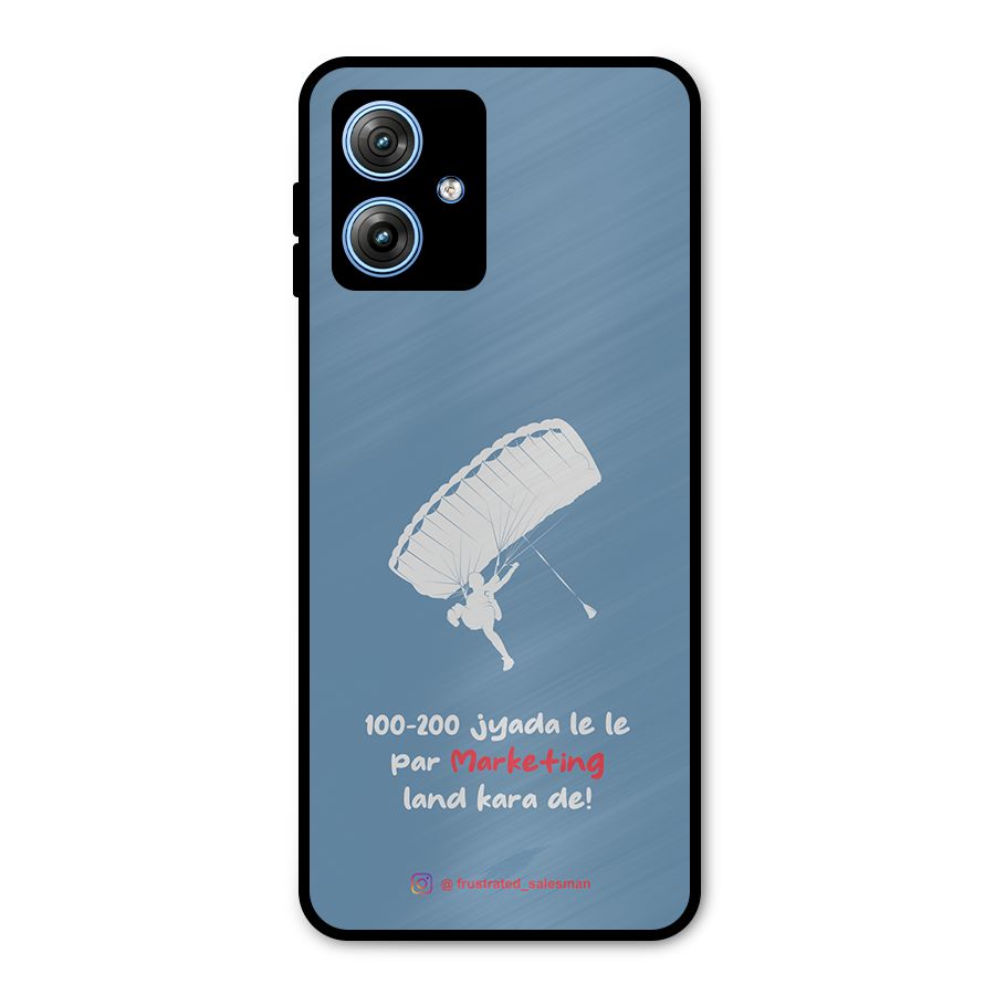 Marketing Land Kara De SteelBlue Metal Back Case for Moto G54