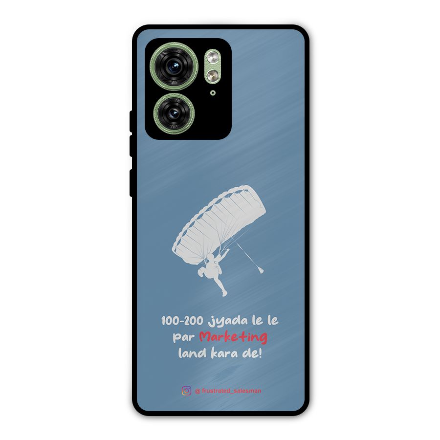 Marketing Land Kara De SteelBlue Metal Back Case for Motorola Edge 40 5G
