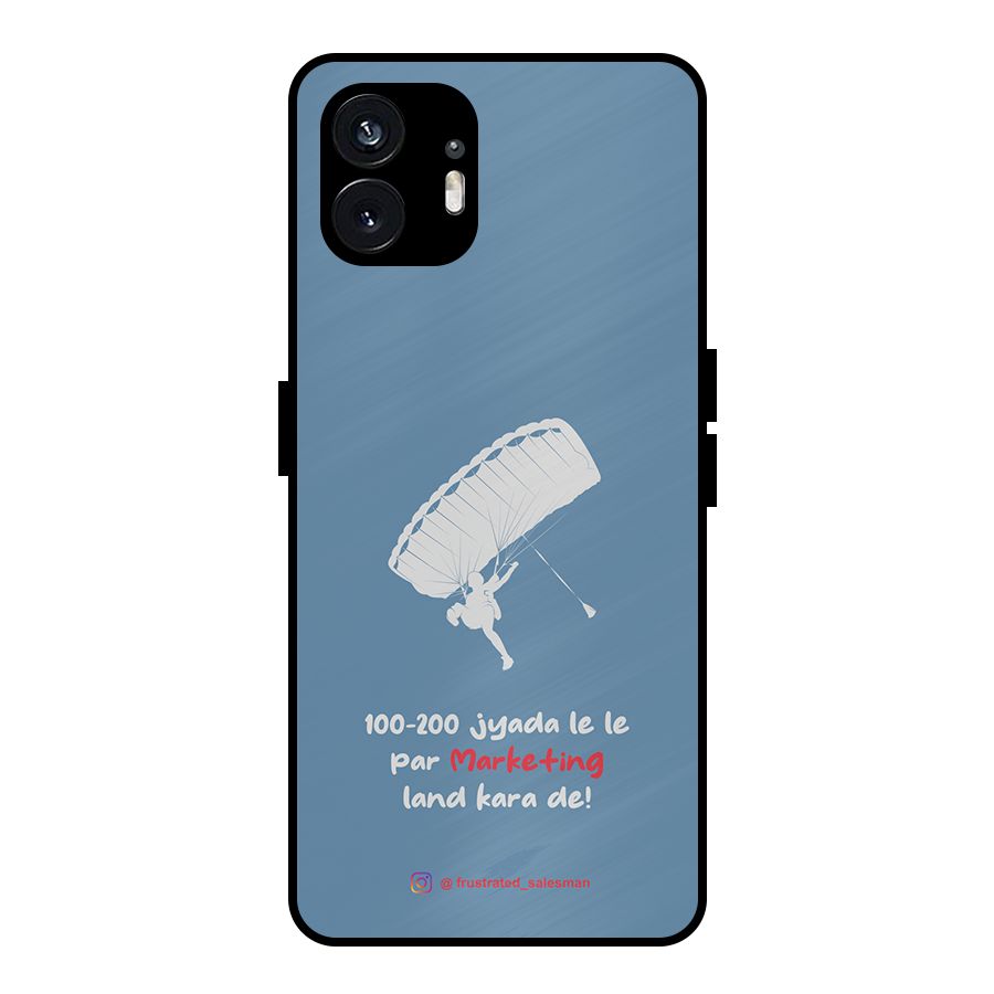 Marketing Land Kara De SteelBlue Metal Back Case for Nothing Phone 2