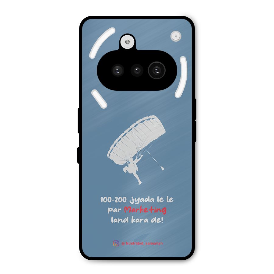 Marketing Land Kara De SteelBlue Metal Back Case for Nothing Phone 3a