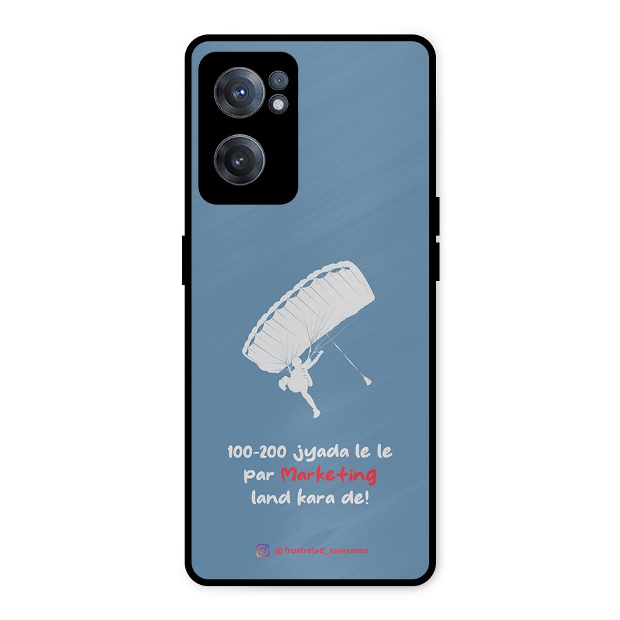 Marketing Land Kara De SteelBlue Metal Back Case for OnePlus Nord CE 2 5G