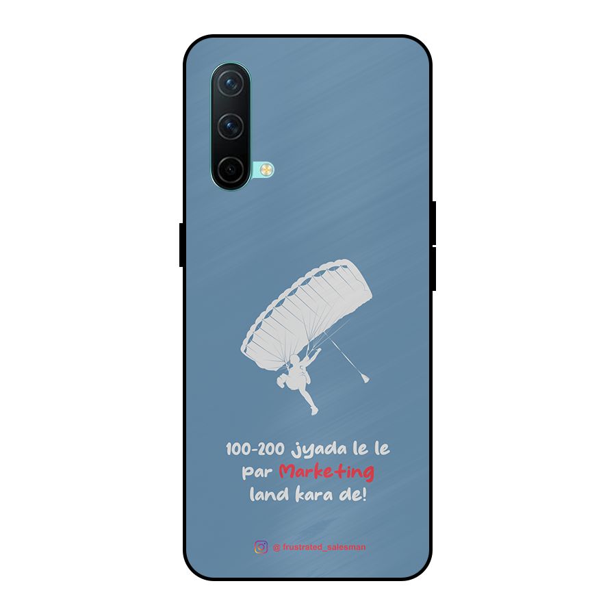 Marketing Land Kara De SteelBlue Metal Back Case for OnePlus Nord CE 5G