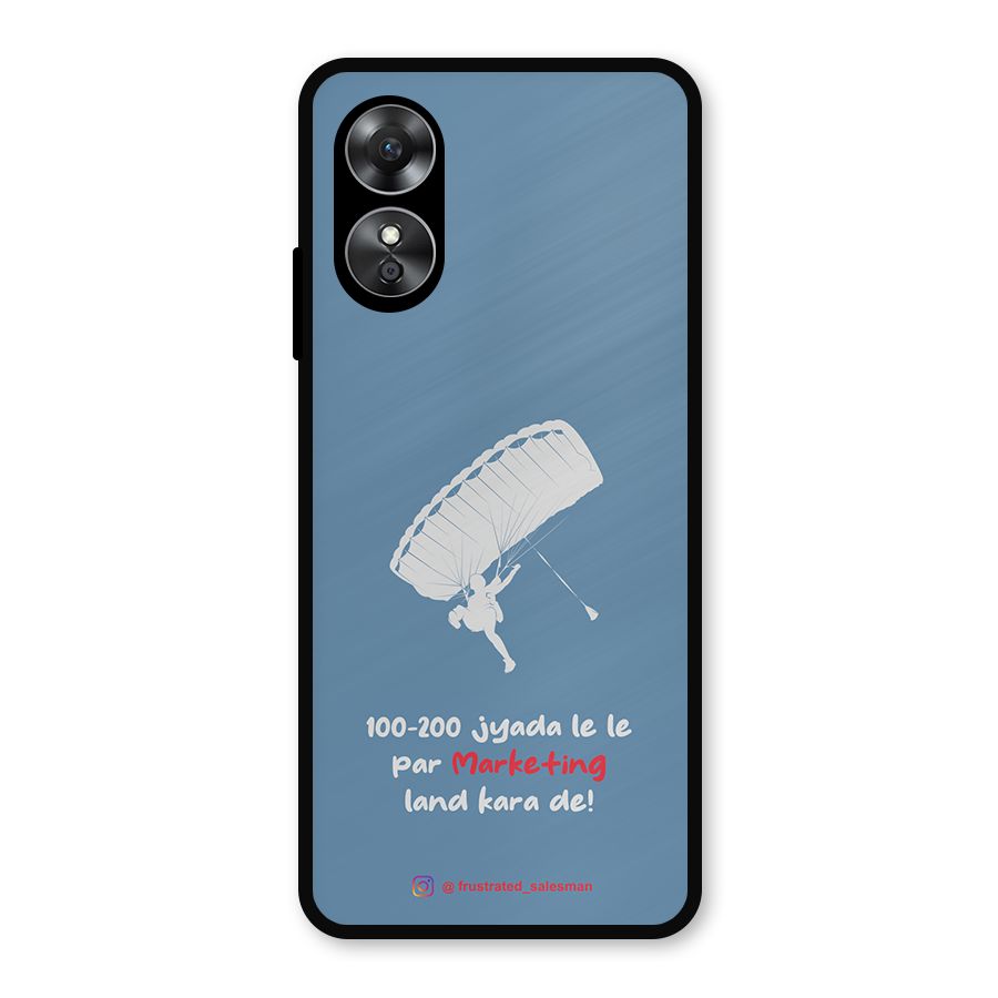 Marketing Land Kara De SteelBlue Metal Back Case for Oppo A17