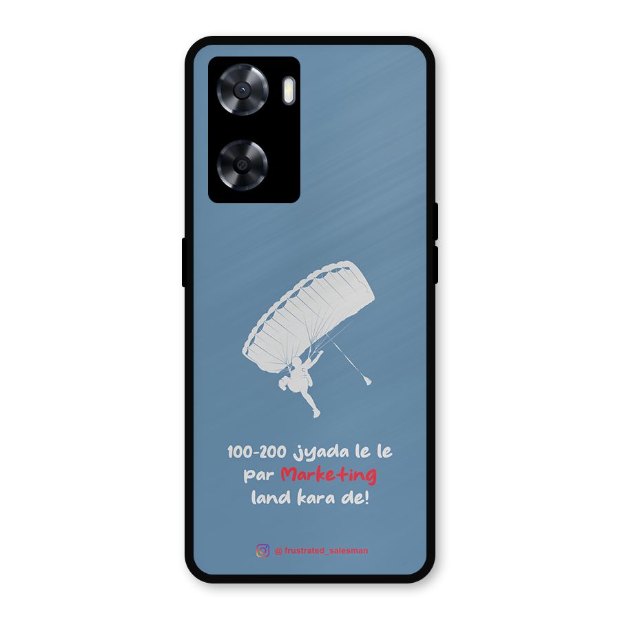 Marketing Land Kara De SteelBlue Metal Back Case for Oppo A77s