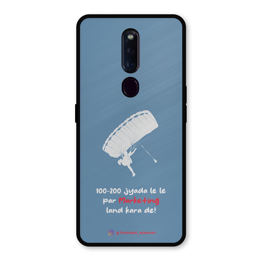 Marketing Land Kara De SteelBlue Metal Back Case for Oppo F11 Pro