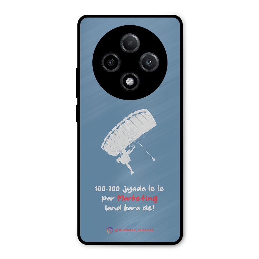 Marketing Land Kara De SteelBlue Metal Back Case for Oppo F27 Pro Plus