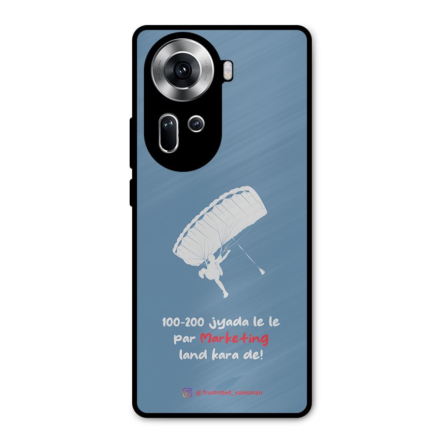 Marketing Land Kara De SteelBlue Metal Back Case for Oppo Reno11 5G