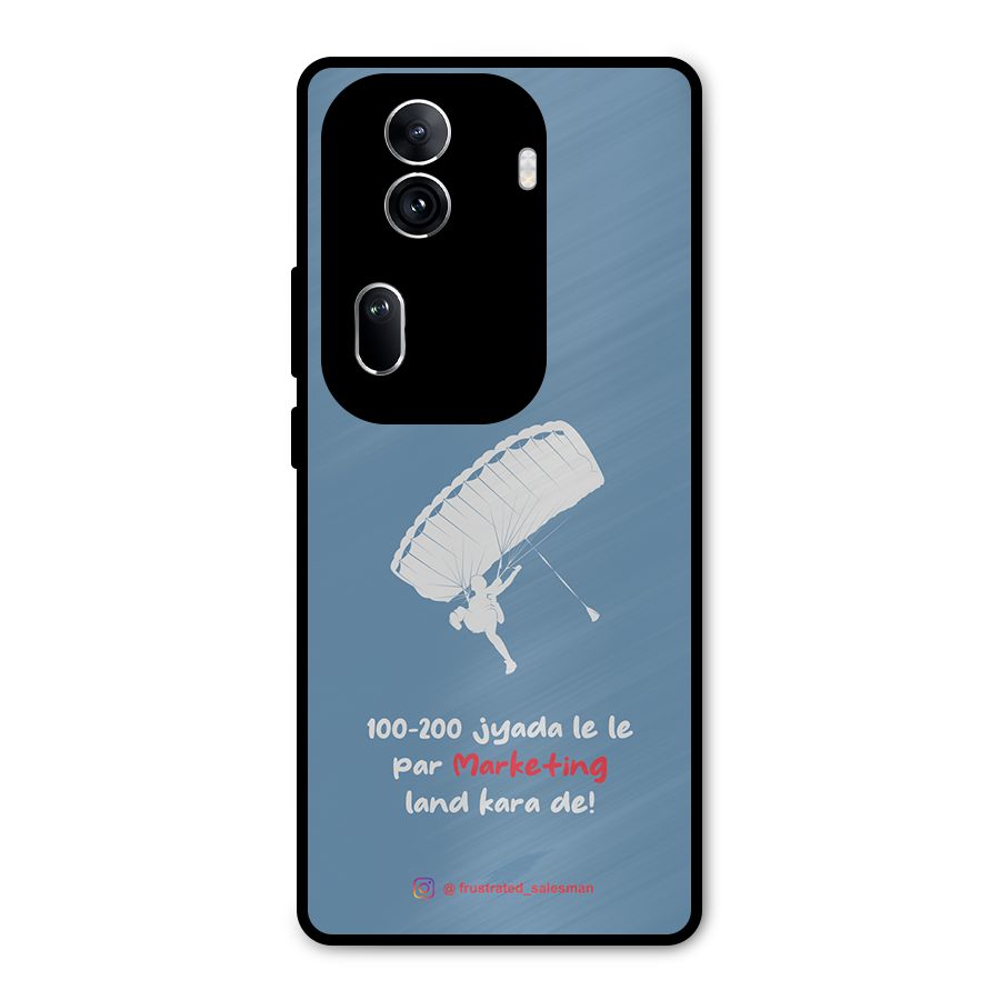 Marketing Land Kara De SteelBlue Metal Back Case for Oppo Reno11 Pro 5G