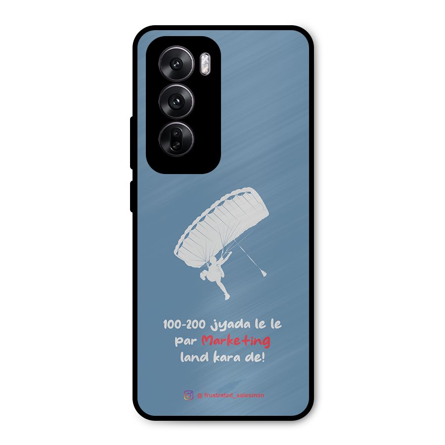 Marketing Land Kara De SteelBlue Metal Back Case for Oppo Reno12