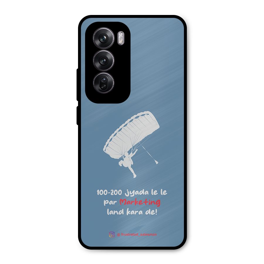 Marketing Land Kara De SteelBlue Metal Back Case for Oppo Reno12 Pro