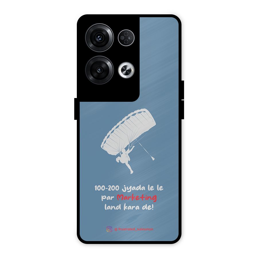 Marketing Land Kara De SteelBlue Metal Back Case for Oppo Reno8 Pro 5G