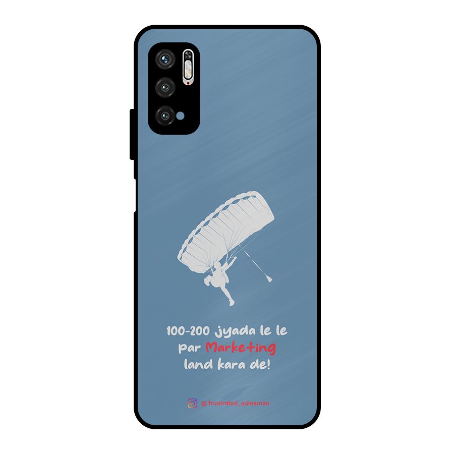 Marketing Land Kara De SteelBlue Metal Back Case for Poco M3 Pro 5G