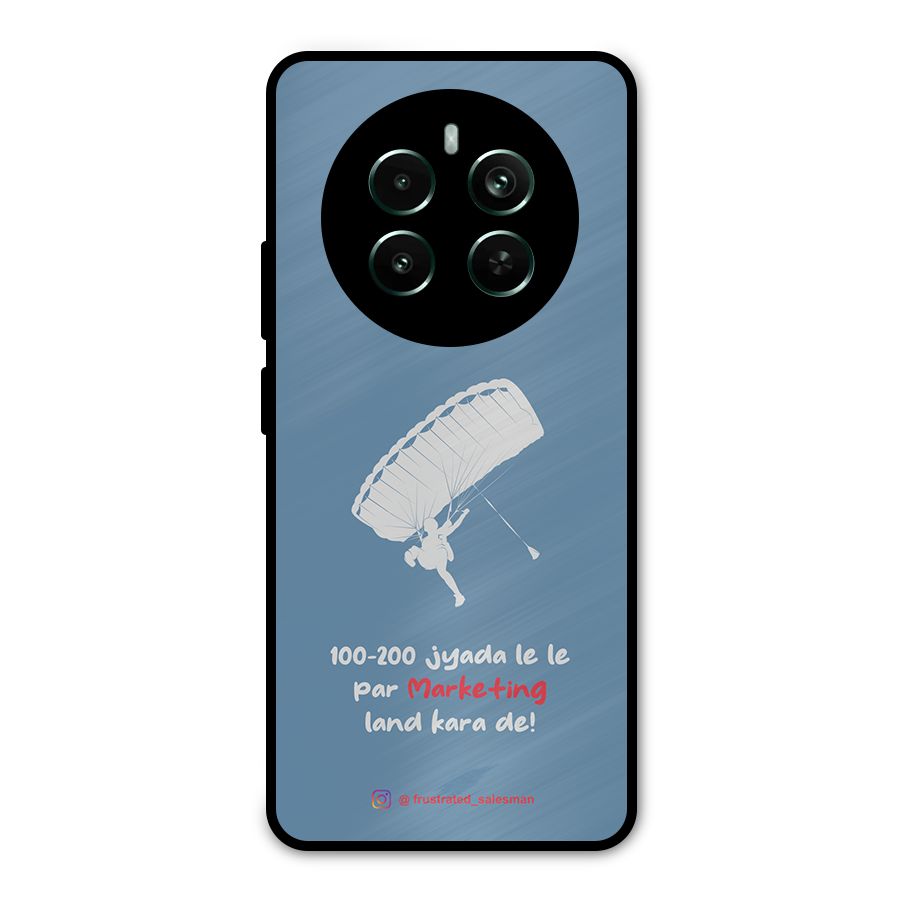 Marketing Land Kara De SteelBlue Metal Back Case for Realme 12 Pro Plus