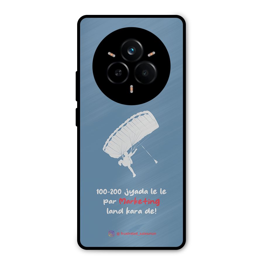 Marketing Land Kara De SteelBlue Metal Back Case for Realme 14 Pro