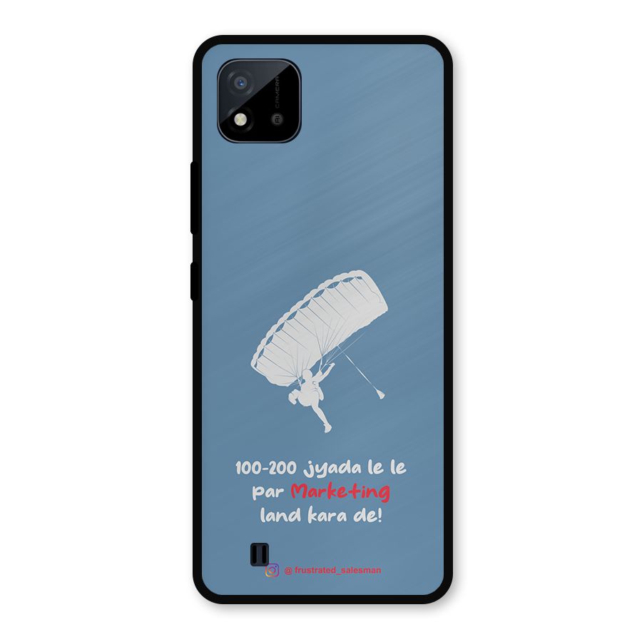 Marketing Land Kara De SteelBlue Metal Back Case for Realme C11 2021