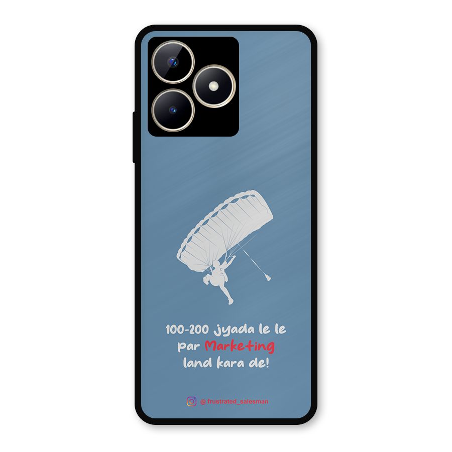 Marketing Land Kara De SteelBlue Metal Back Case for Realme C53