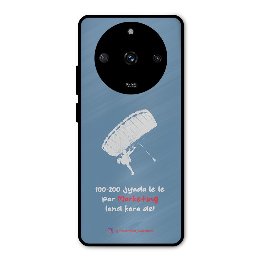 Marketing Land Kara De SteelBlue Metal Back Case for Realme Narzo 60 5G