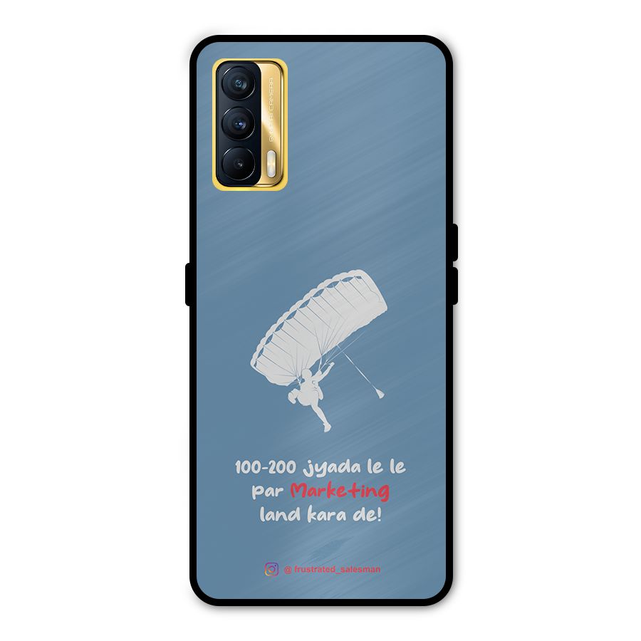 Marketing Land Kara De SteelBlue Metal Back Case for Realme X7