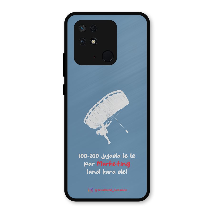 Marketing Land Kara De SteelBlue Metal Back Case for Redmi 10 Power