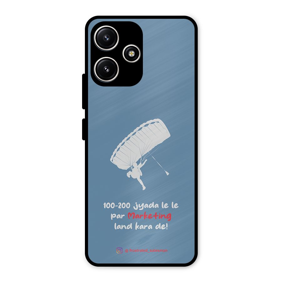Marketing Land Kara De SteelBlue Metal Back Case for Redmi 12 5G
