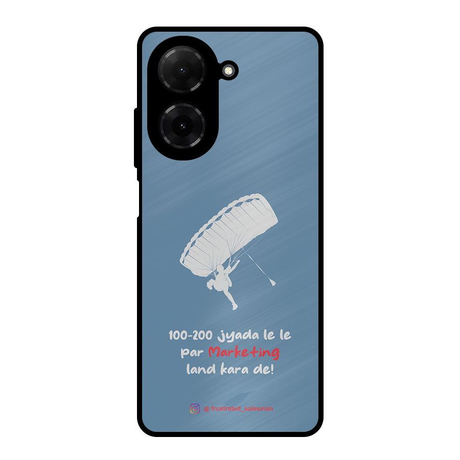 Marketing Land Kara De SteelBlue Metal Back Case for Redmi A5 4G