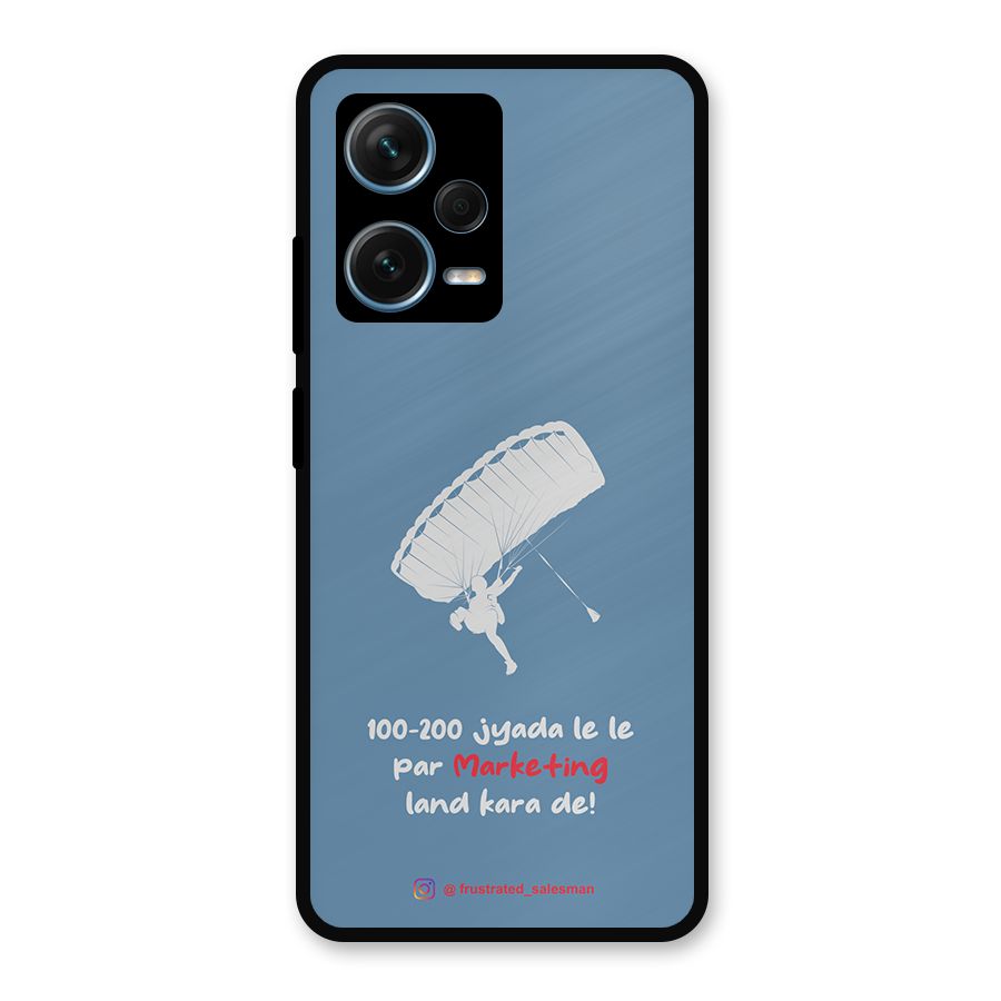 Marketing Land Kara De SteelBlue Metal Back Case for Redmi Note 12 Pro Plus 5G