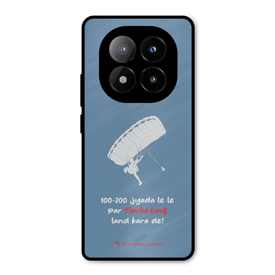 Marketing Land Kara De SteelBlue Metal Back Case for Redmi Note 14 Pro Plus 5G