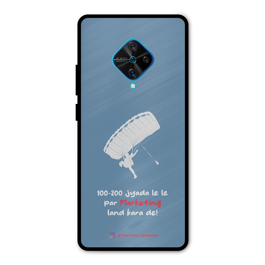 Marketing Land Kara De SteelBlue Metal Back Case for Vivo S1 Pro
