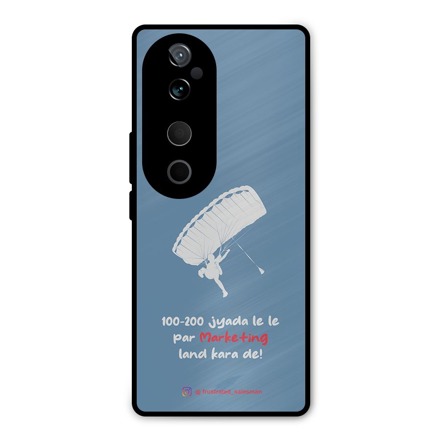 Marketing Land Kara De SteelBlue Metal Back Case for Vivo T3 Ultra