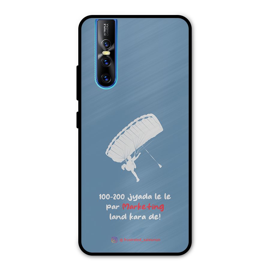 Marketing Land Kara De SteelBlue Metal Back Case for Vivo V15 Pro