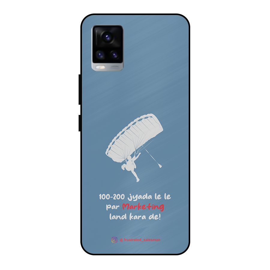 Marketing Land Kara De SteelBlue Metal Back Case for Vivo V20 2021