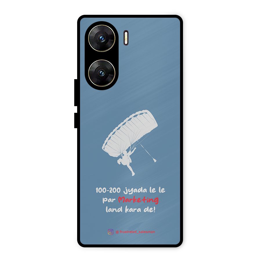 Marketing Land Kara De SteelBlue Metal Back Case for Vivo V29e