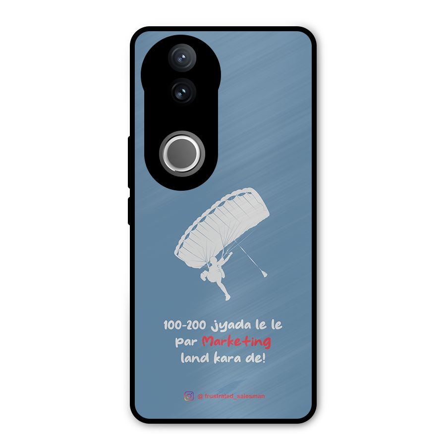 Marketing Land Kara De SteelBlue Metal Back Case for Vivo V50e