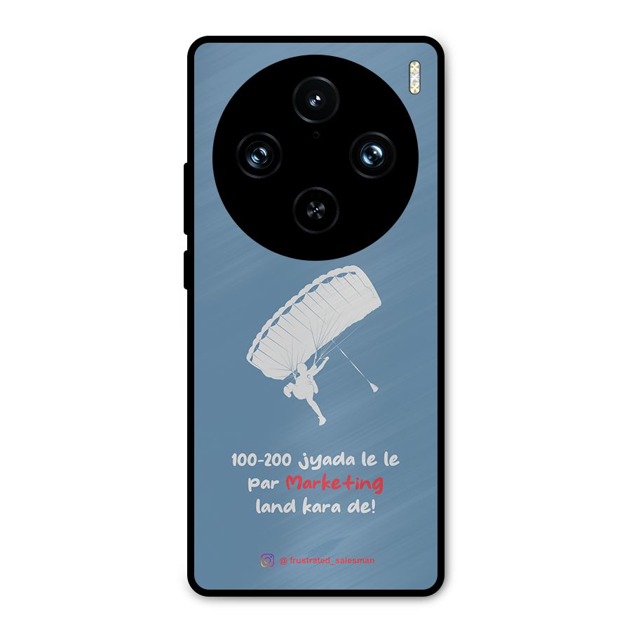 Marketing Land Kara De SteelBlue Metal Back Case for Vivo X100 Pro