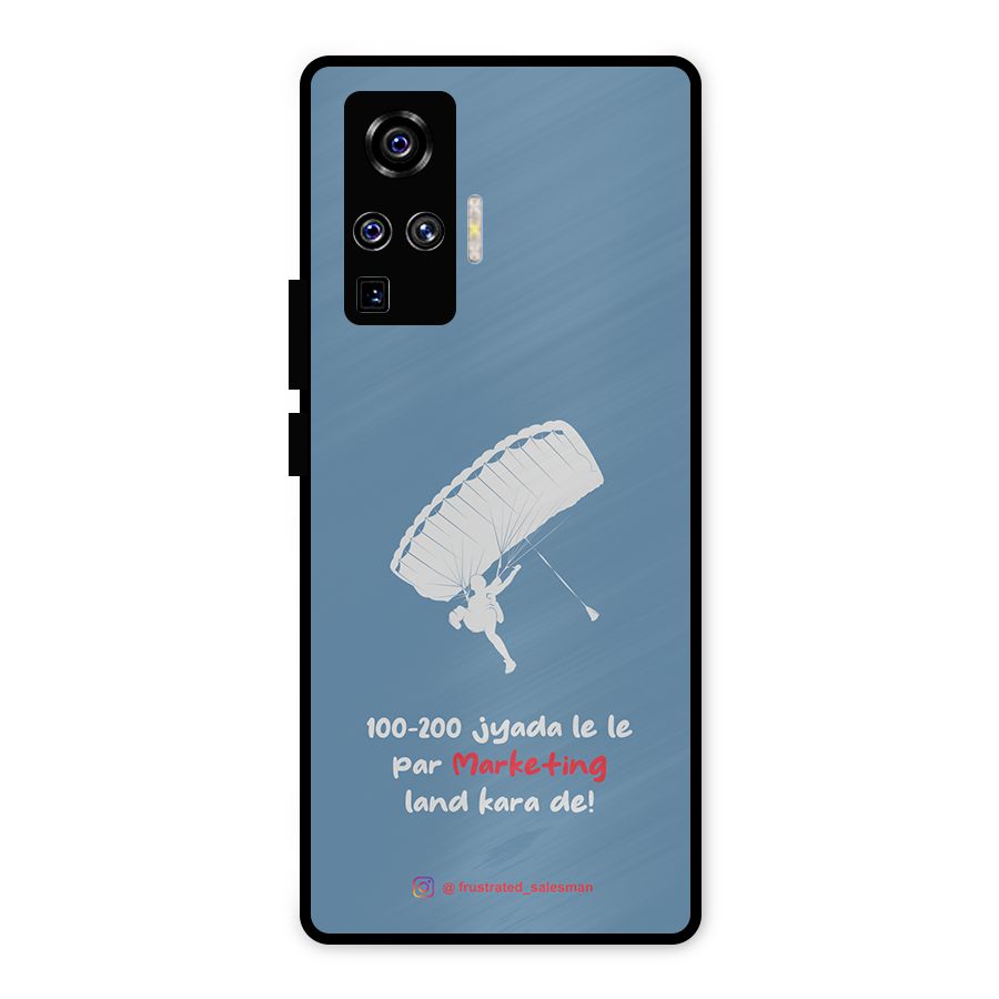 Marketing Land Kara De SteelBlue Metal Back Case for Vivo X50 Pro