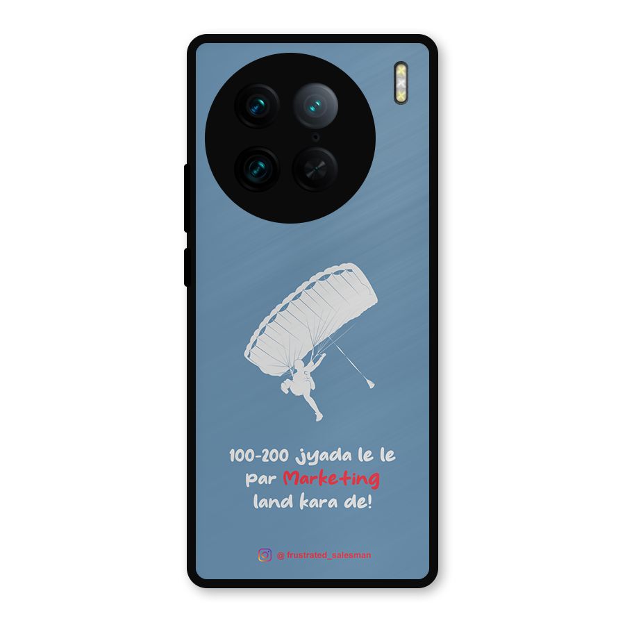 Marketing Land Kara De SteelBlue Metal Back Case for Vivo X90 Pro