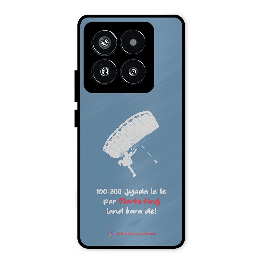Marketing Land Kara De SteelBlue Metal Back Case for Xiaomi 14 Pro