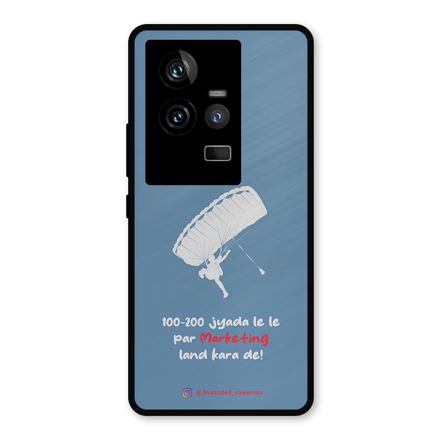 Marketing Land Kara De SteelBlue Metal Back Case for iQOO 11 5G